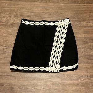 Commense Black Skort with White Accents